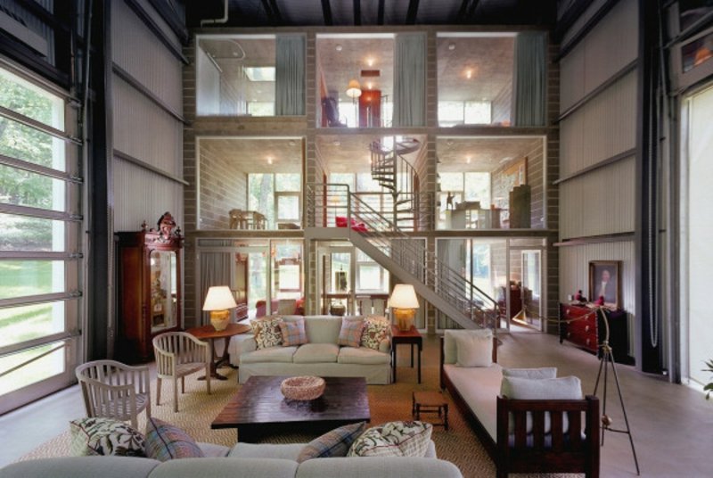 salon de maison de conteneur