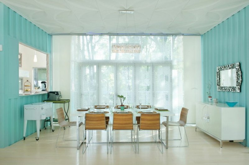 maison conteneur Maison d'architecte moderne salle à manger