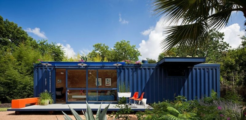 maison de conteneur auberge bleu