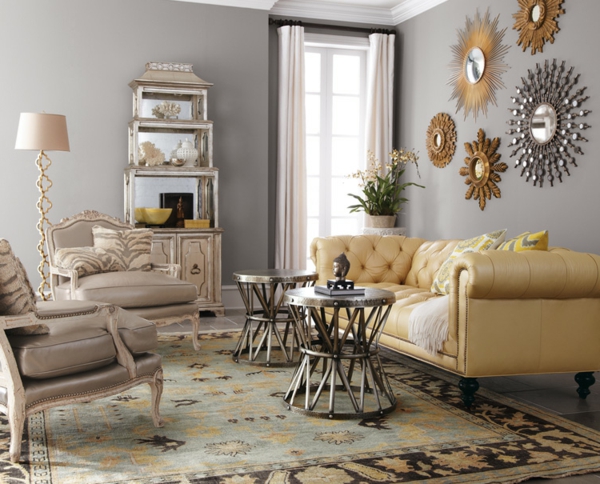 nappali design világos sárga kanapé állólámpa fali dekoráció nappali design világos sárga kanapé állólámpa