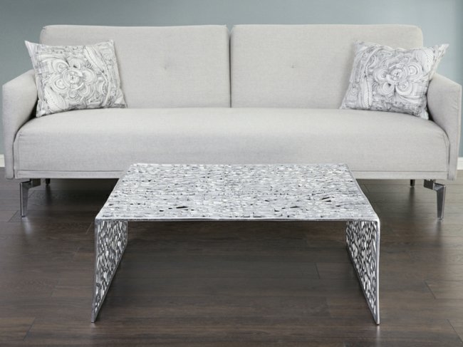 Tavolino di design in alluminio grandi ornamenti Tavolino moderno ornamenti in alluminio