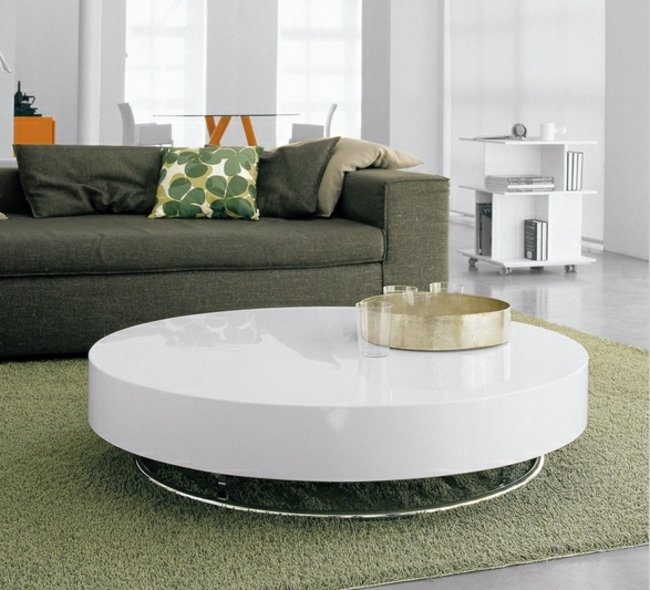 Tavolino minimalista in plastica lucida Tavolino moderno in metallo plastica lucido