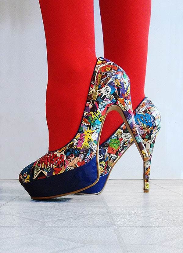 Tacco alto in stile fumetto: ravviva i tuoi vecchi tacchi alti con le nostre istruzioni fai da te