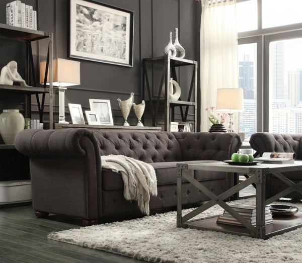 fantastiche idee per il divano chesterfield idee per divani chesterfield in tessuto