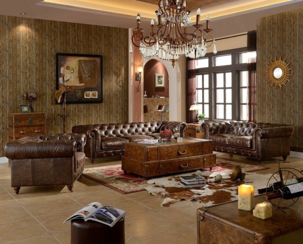impostare idee suggerimenti divano chesterfield allestito soggiorno