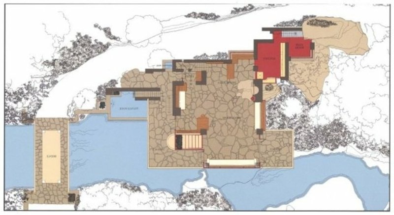 Croquis Maison Fallingwater Croquis du bâtiment