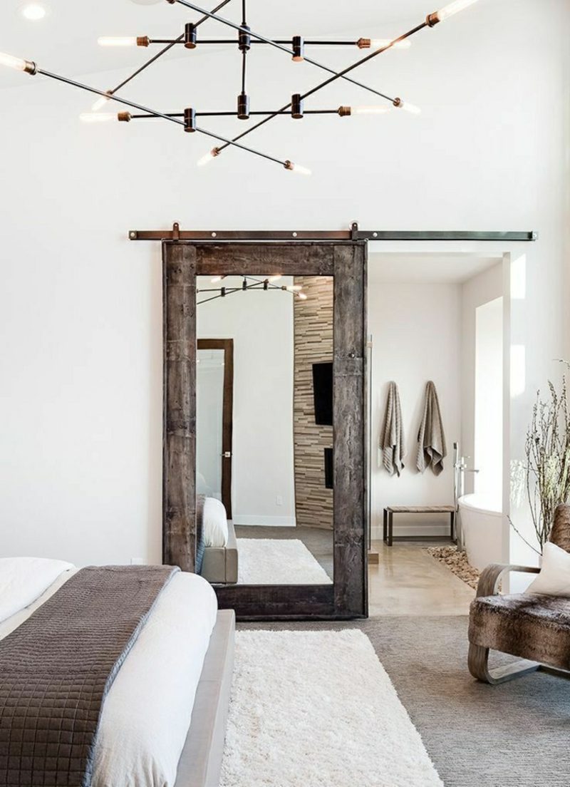 Lampada per l'illuminazione della camera da letto in stile industriale Grande specchio per la decorazione della camera da letto