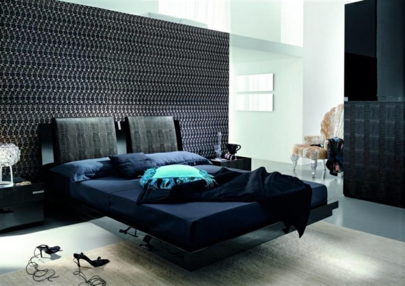 moderna camera da letto accento parete carta da parati aspetto stupendo Carta da parati moderna per pareti con design in camera da letto