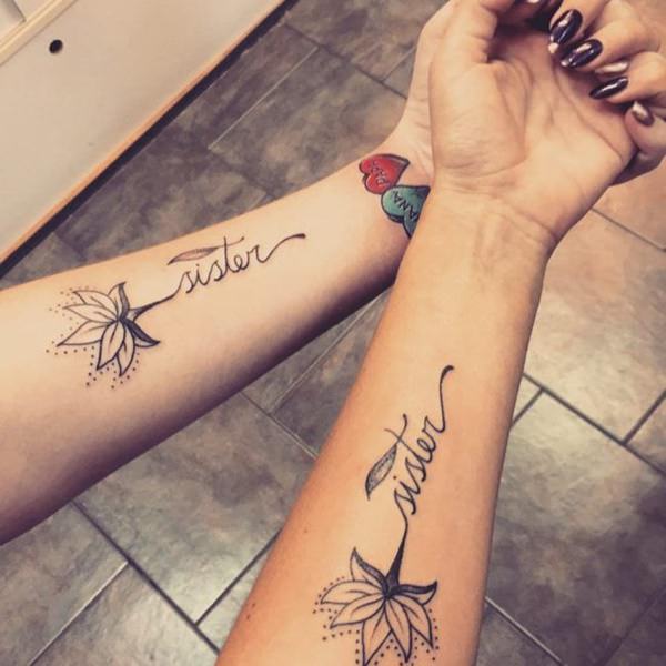 tatouages ​​​​texte pour l'idée des soeurs