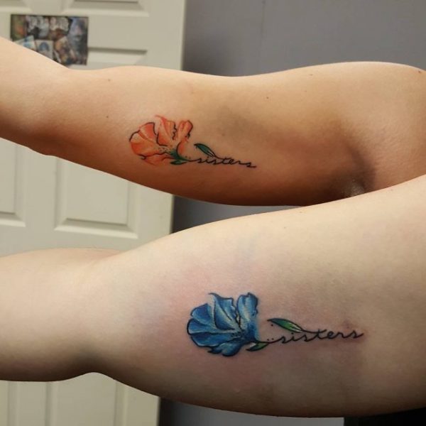 idées de tatouage de fleurs tatouages ​​​​pour les soeurs