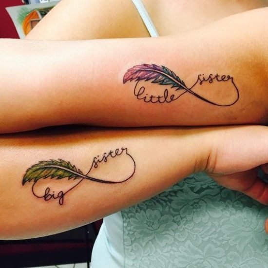 tatouages ​​​​colorés pour les soeurs