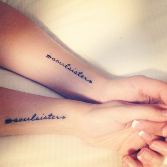 Citations de tatouage sur Sisters Soul Sister | Idées de tatouage | Pinterest | Tatouage, tatouages ​​âme soeur