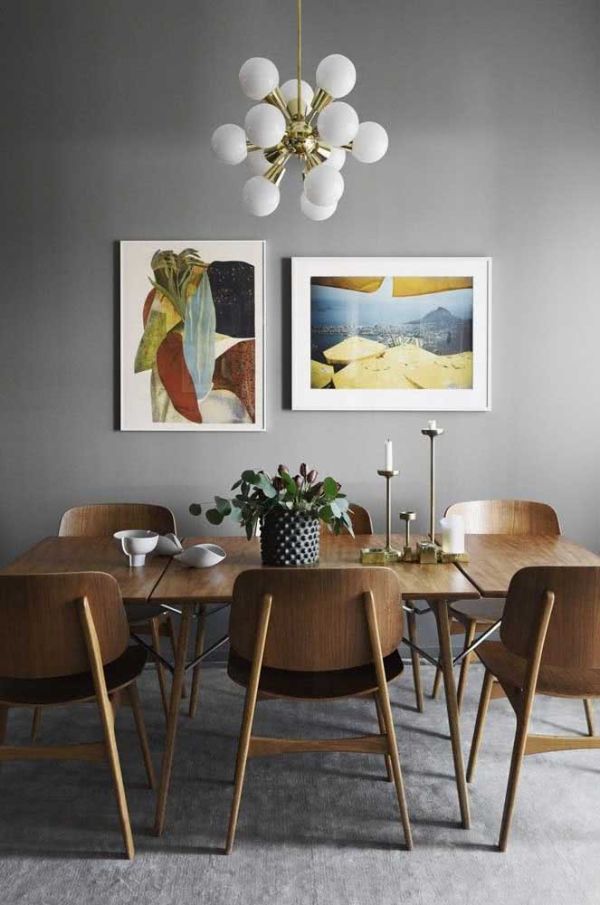 Mur d'images composé de deux œuvres d'art positionnées différemment conception de mur artistique grand mur d'images