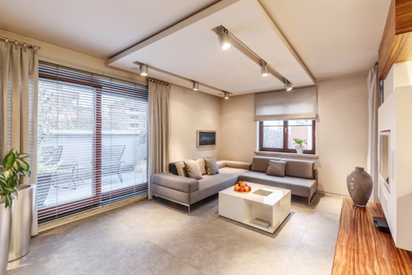 concevoir le plafond espace de vie moderne plafond flottant