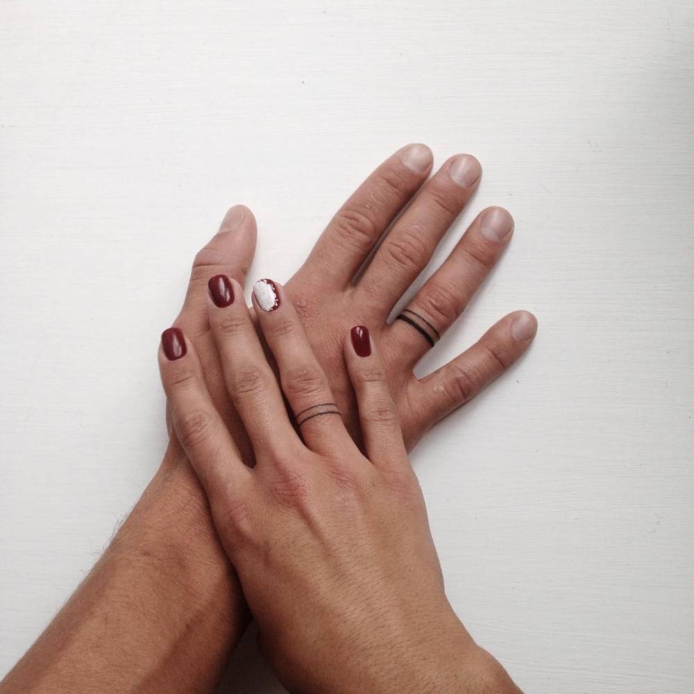 Tatouages ​​au lieu d'alliances