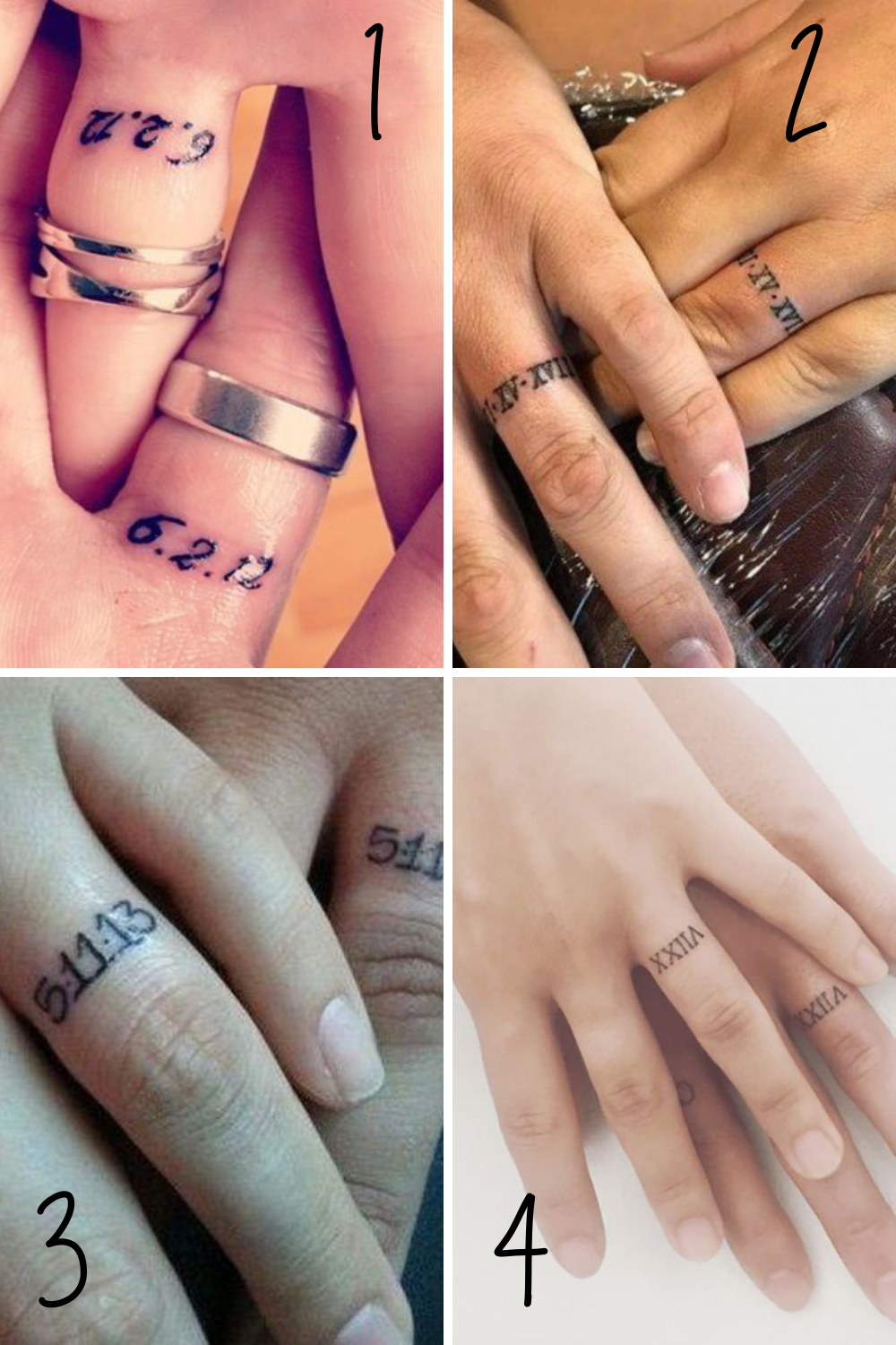 Tatouages ​​pour la date de mariage des couples