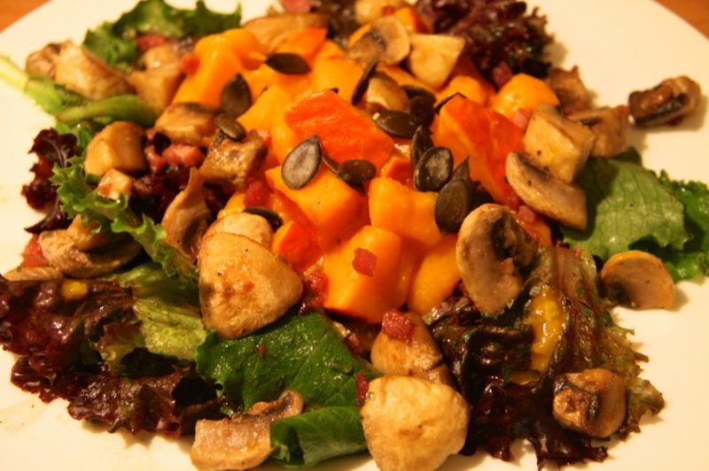 Saláta kalória őszi sütőtök saláta