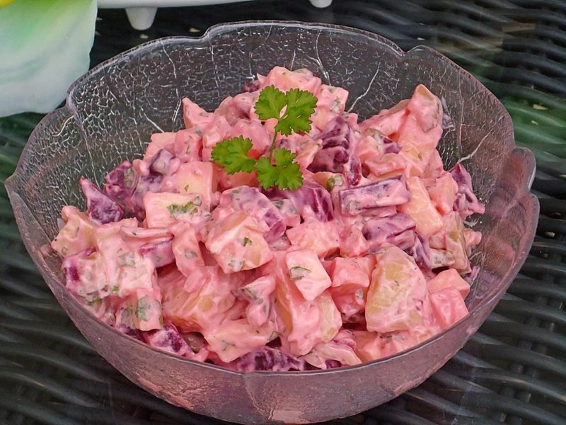 gyors vacsora burgonyasaláta céklával Kalória saláta burgonya cékla