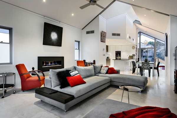 idee di arredo soggiorno, design arioso idee di interior design soggiorno soffitti alti ariosi