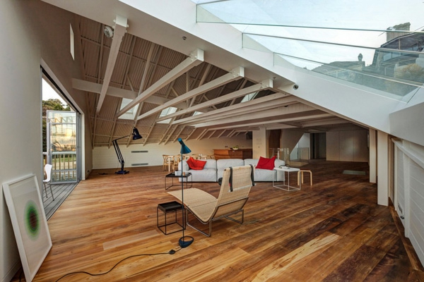 idee arredo soggiorno, moderno e sostenibile idee di design d'interni soggiorno tetto in legno di vetro moderno
