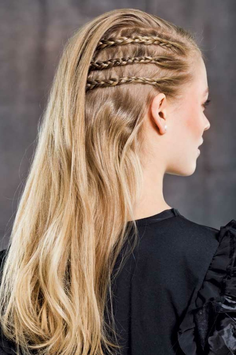 Coiffures tressées tresses françaises modernes tressées sur le côté