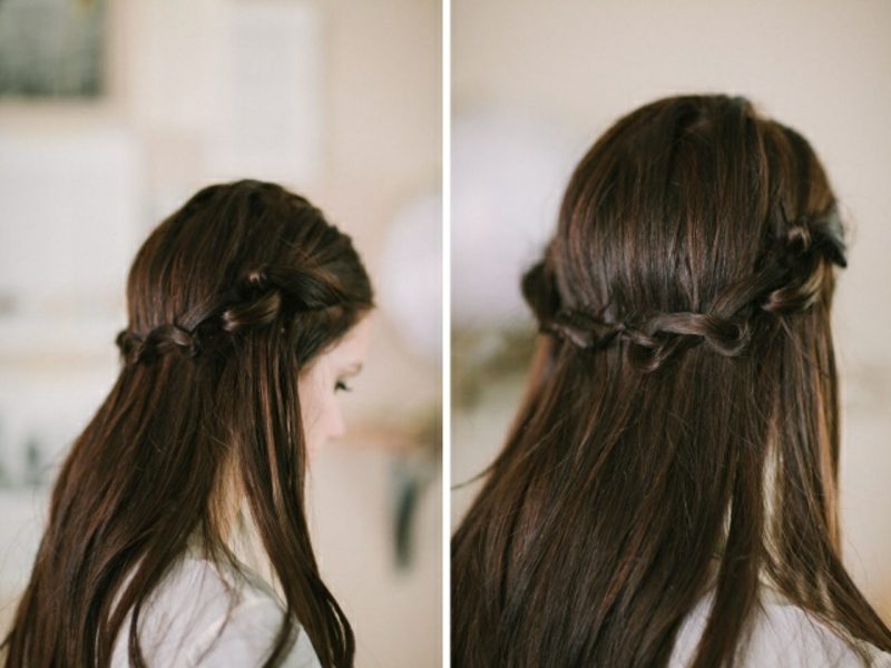 Coiffures filles tresse cascade