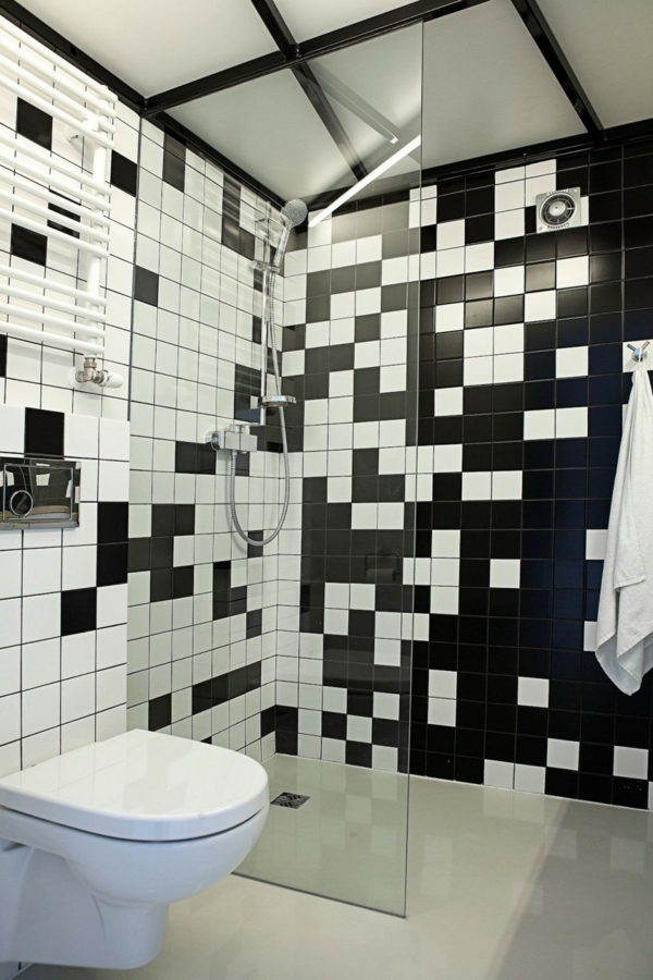 piastrelle bianche nere per il bagno Idee per piastrelle bagno colore piastrelle bianche