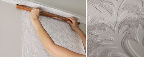 DIY non-woven wallpaper gluing