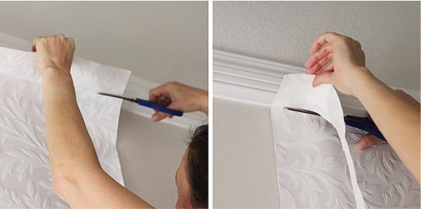 DIY non-woven wallpaper gluing