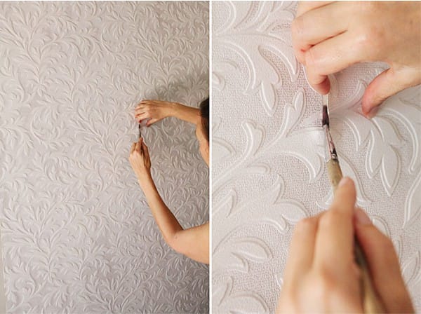 DIY non-woven wallpaper gluing