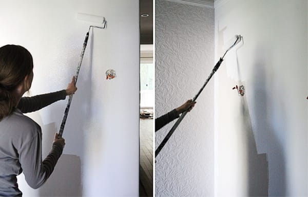 DIY non-woven wallpaper gluing