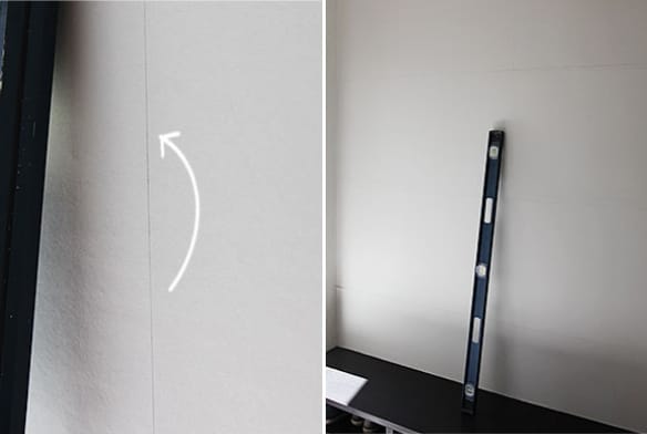 DIY non-woven wallpaper gluing - step 1