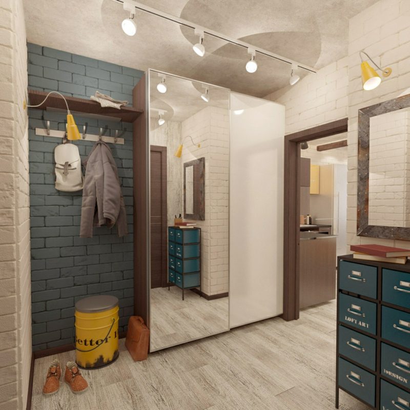 LED lampe za ormar hodnika Ideje za dizajn hodnika u industrijskom stilu