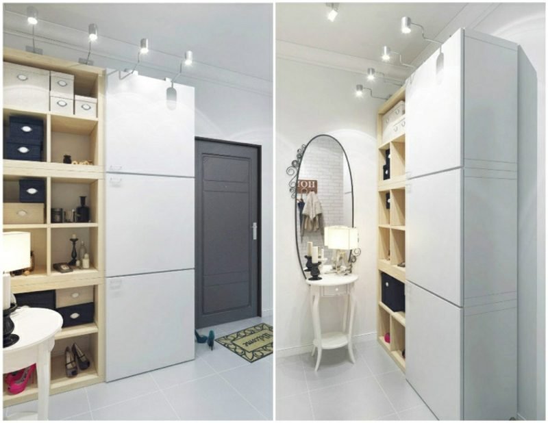 LED rasvjeta u hodniku u praktičnom objektu Ogledala i rasvjeta u hodniku