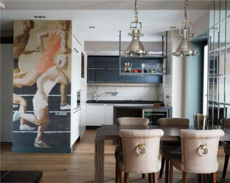 Фототапет в интериора на кухнята