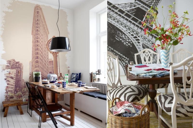 Фототапет в интериора на кухнята