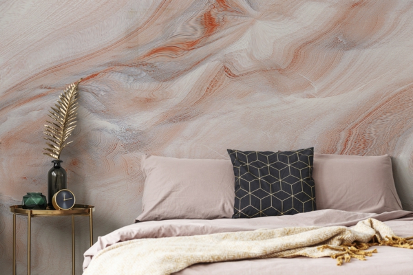 Foto tapete za spavaću sobu s romantičnim nijansama ružičaste