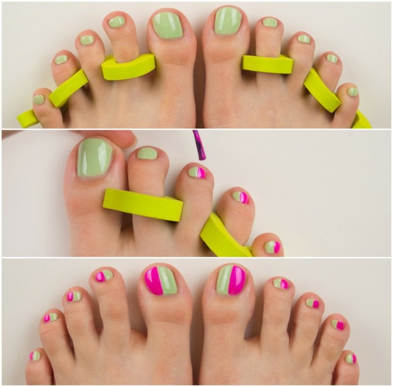 Dipingi le unghie dei piedi