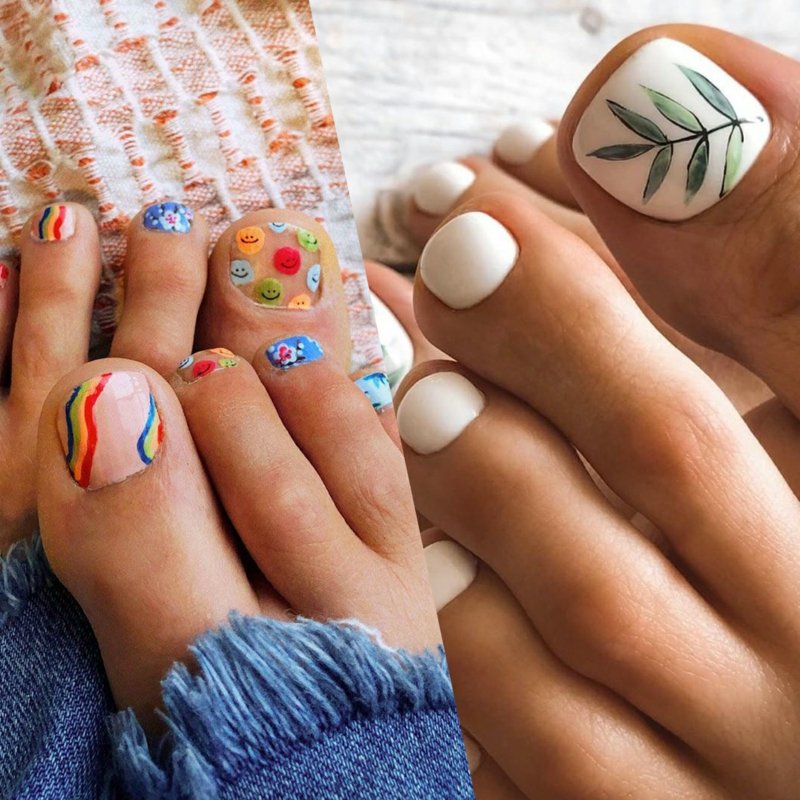 design moderno dell'unghia del piede estate