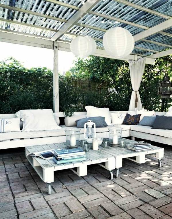 Mobilier de jardin en palettes en blanc meubles de jardin de palettes palettes meubles de jardin meubles de palettes de jardin meubles euroapletten fauteuil de jardin instructions