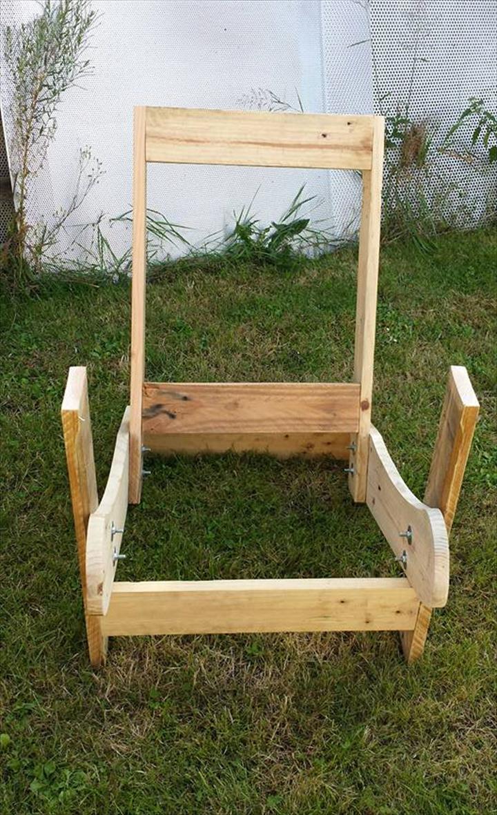 Étape 1 meubles de jardin de palettes palettes meubles de jardin meubles de palettes de jardin meubles euroapletten fauteuil de jardin instructions