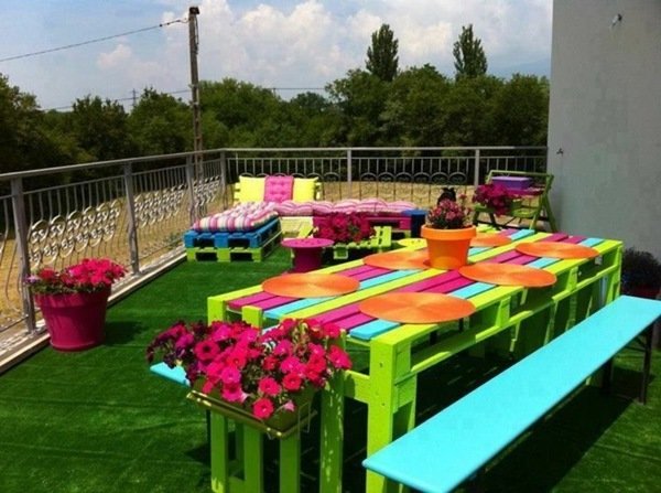 Meubles en palettes colorées pour le jardin ! meubles de jardin de palettes palettes meubles de jardin meubles de palettes de jardin meubles euroapletten fauteuil de jardin instructions