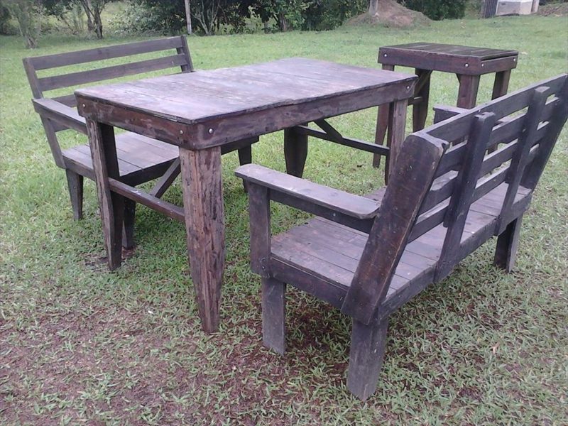 építse saját kerti asztal raklap kerti bútorokat