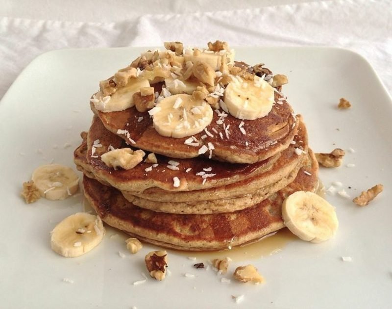 Idee per la colazione Pancake sani alla banana con proteine in polvere colazione sana per frittelle dimagranti con banana e proteine in polvere
