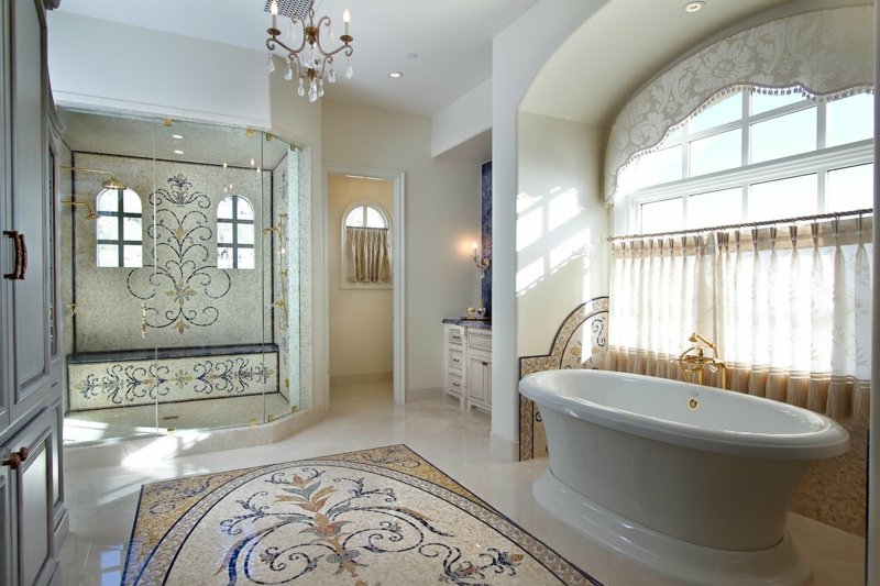 Mosaïque de verre aspect noble