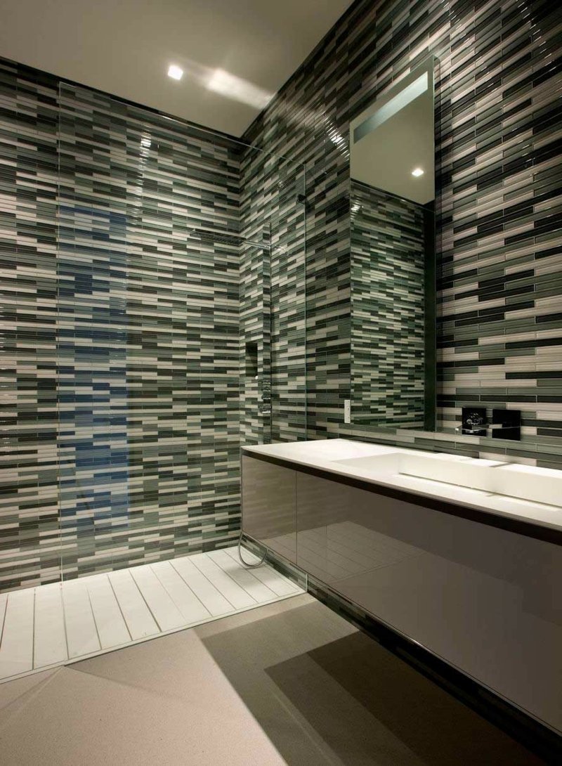 mosaïque de verre variété de forme et de couleur