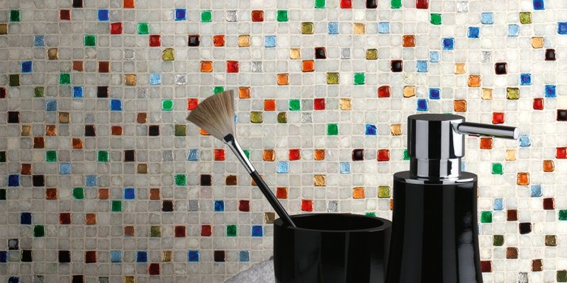 mosaïque de verre colorée