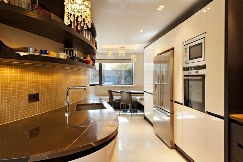 idées de cuisine en mosaïque de verre