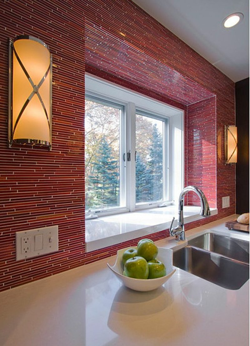 pierres de verre rouges mosaïque de verre