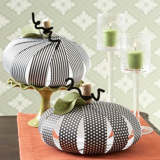 Zucche decorative di Halloween in tessuto